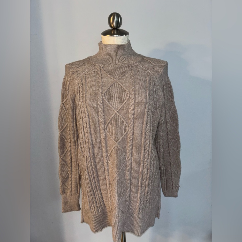 Philosophy High Neck Patterned Sweater Casual Long Sleeve Knit Size Small #H